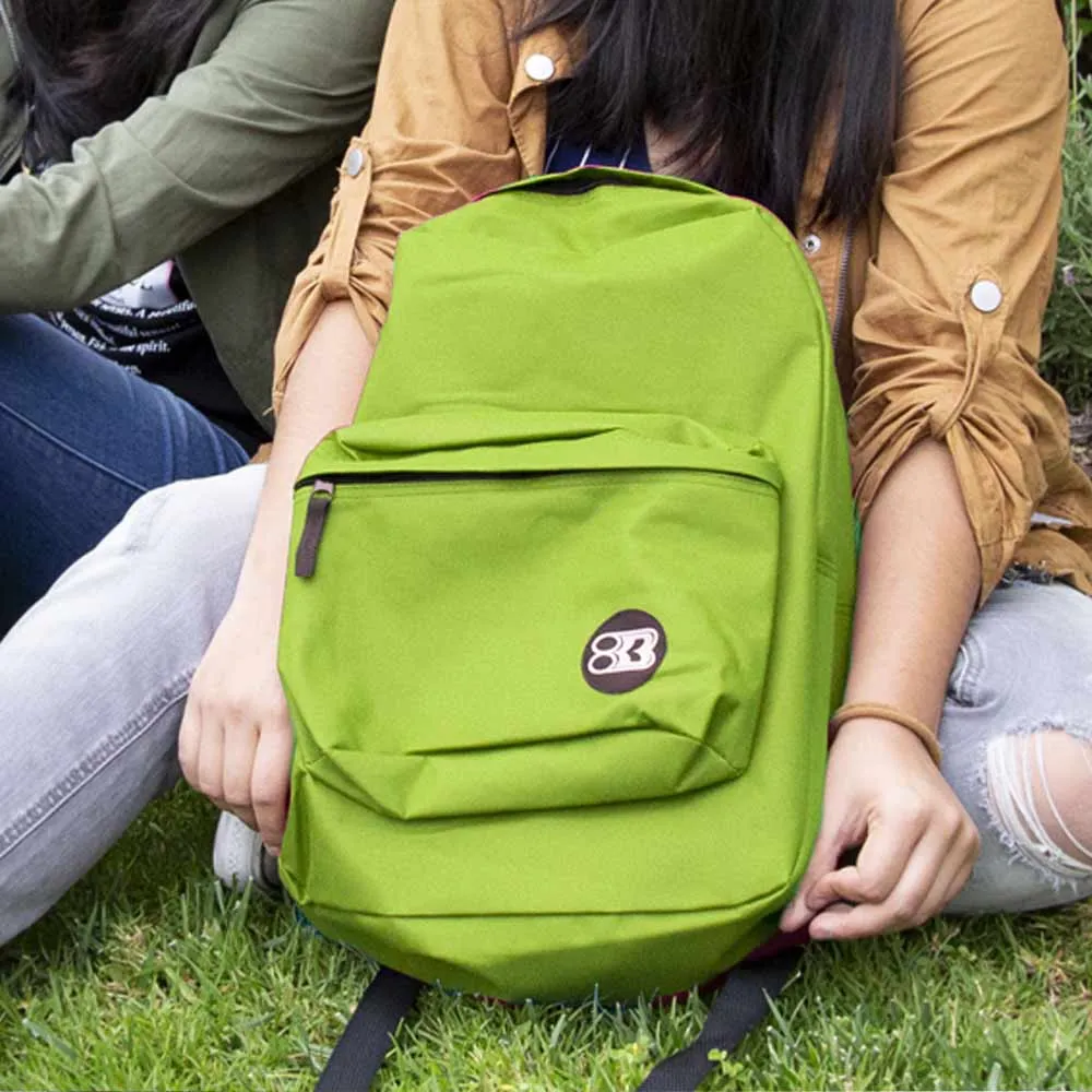 1 Backpack School Book Bag Hiking Camping Travel Sports Back Pack Lime Green 17"