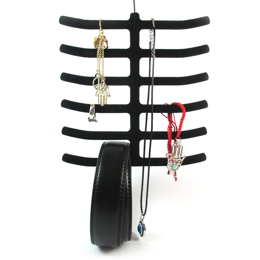 4X Tie Rack Hanger Non Slip Belt Compact Closet Holder Organizer Scarf Hook Neck