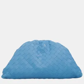 Blue Intrecciato Calf Leather The Pouch bag