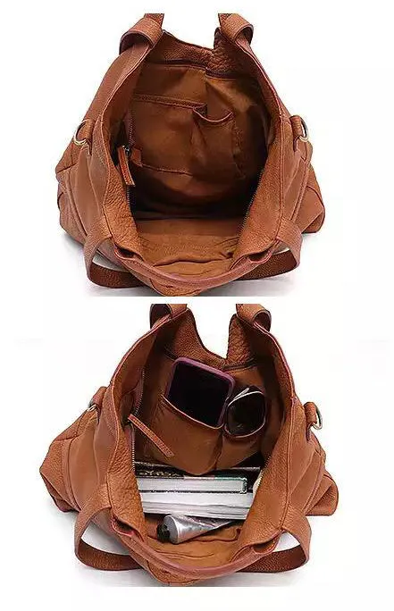 Brown women shoulder bag