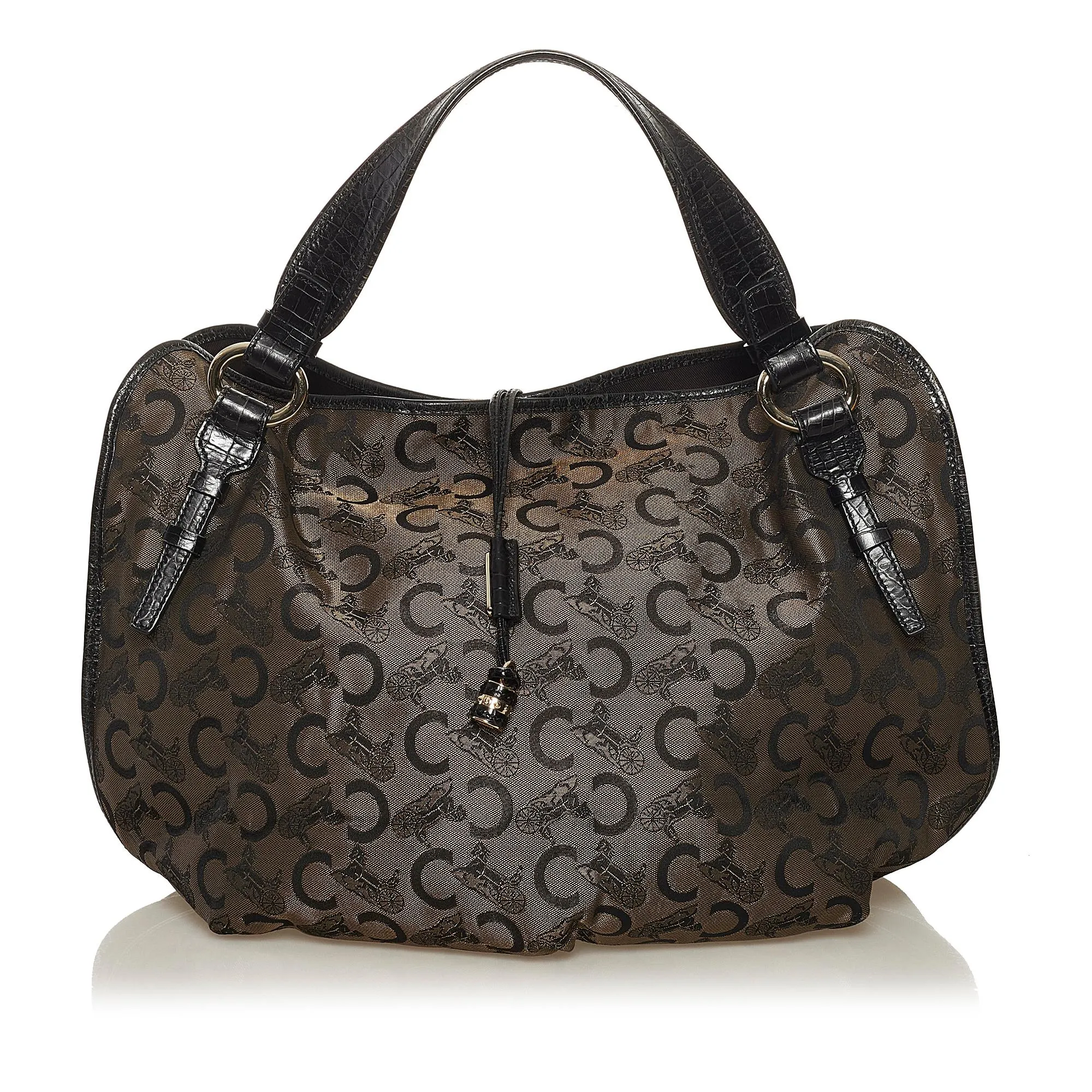 Celine C Carriage Bittersweet Canvas Handbag (SHG-34914)