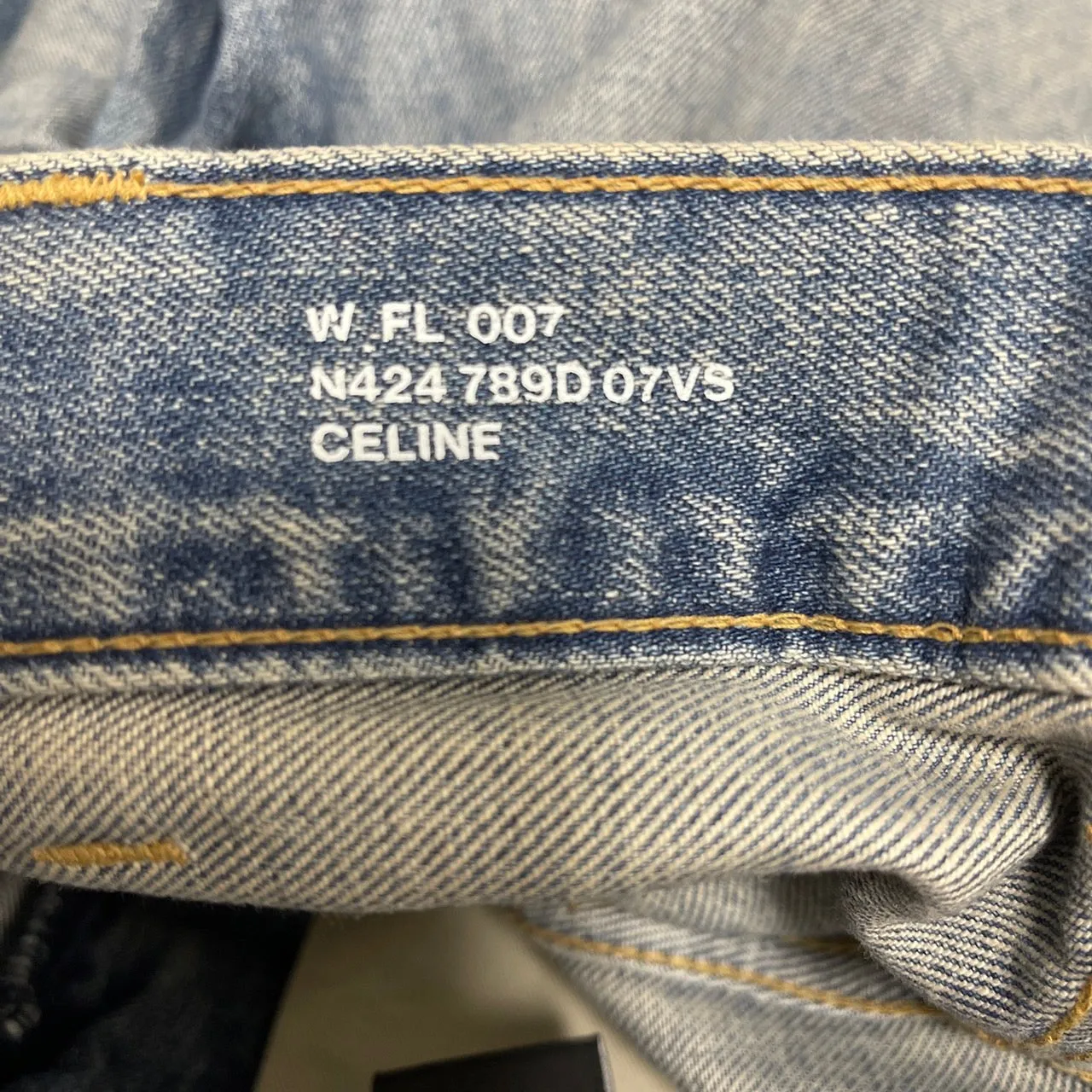 CELINE Dylan Flared Jeans in Vintage Stone Denim