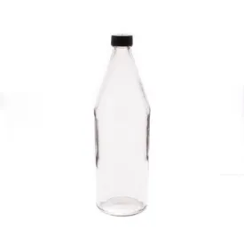 Consol 750ml Glass Kool Bottle with Black Lid - Mineral & Olive Oil