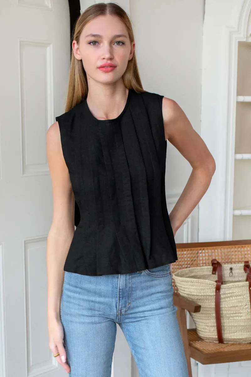 Emerson Fry Plait Long Top in Black