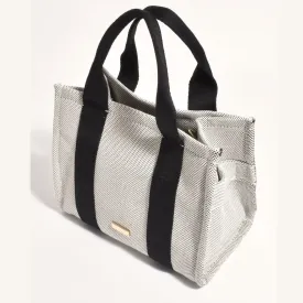 Erin Canvas Mini Tote Bag (Black)