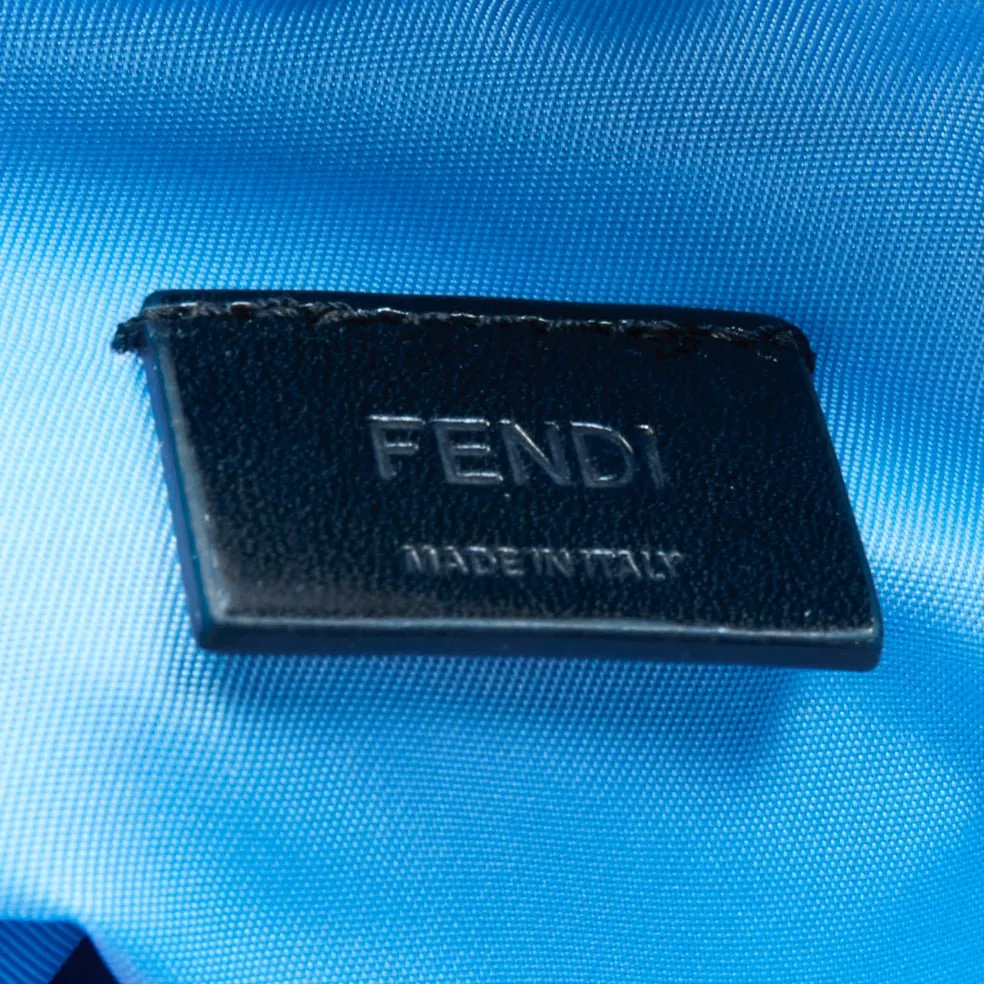 FENDI KIM JONES 2022 grey gradient FF Zucca Vertical Baguette crossbody bag