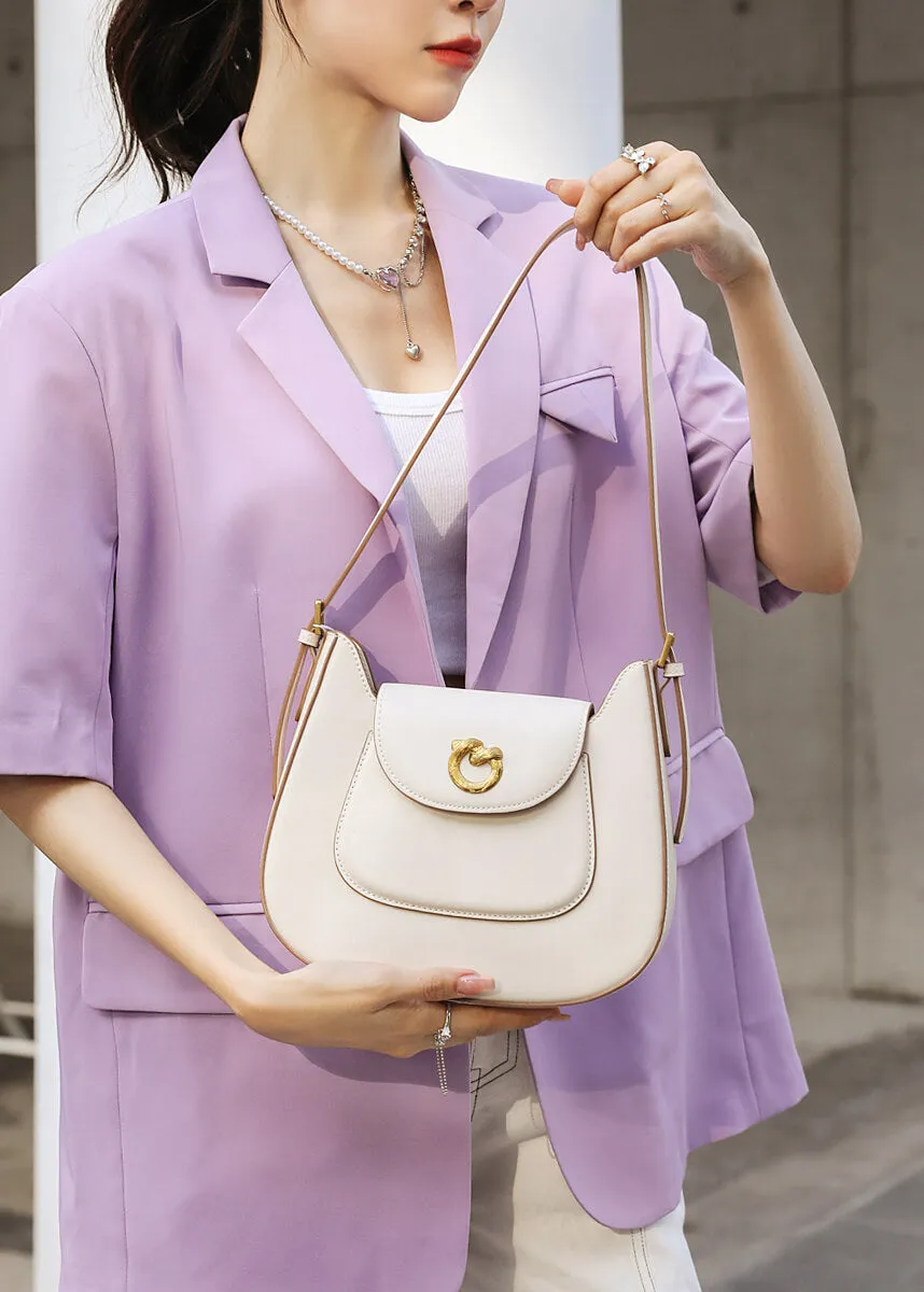 Flap Genuine Leather Saddle Bag