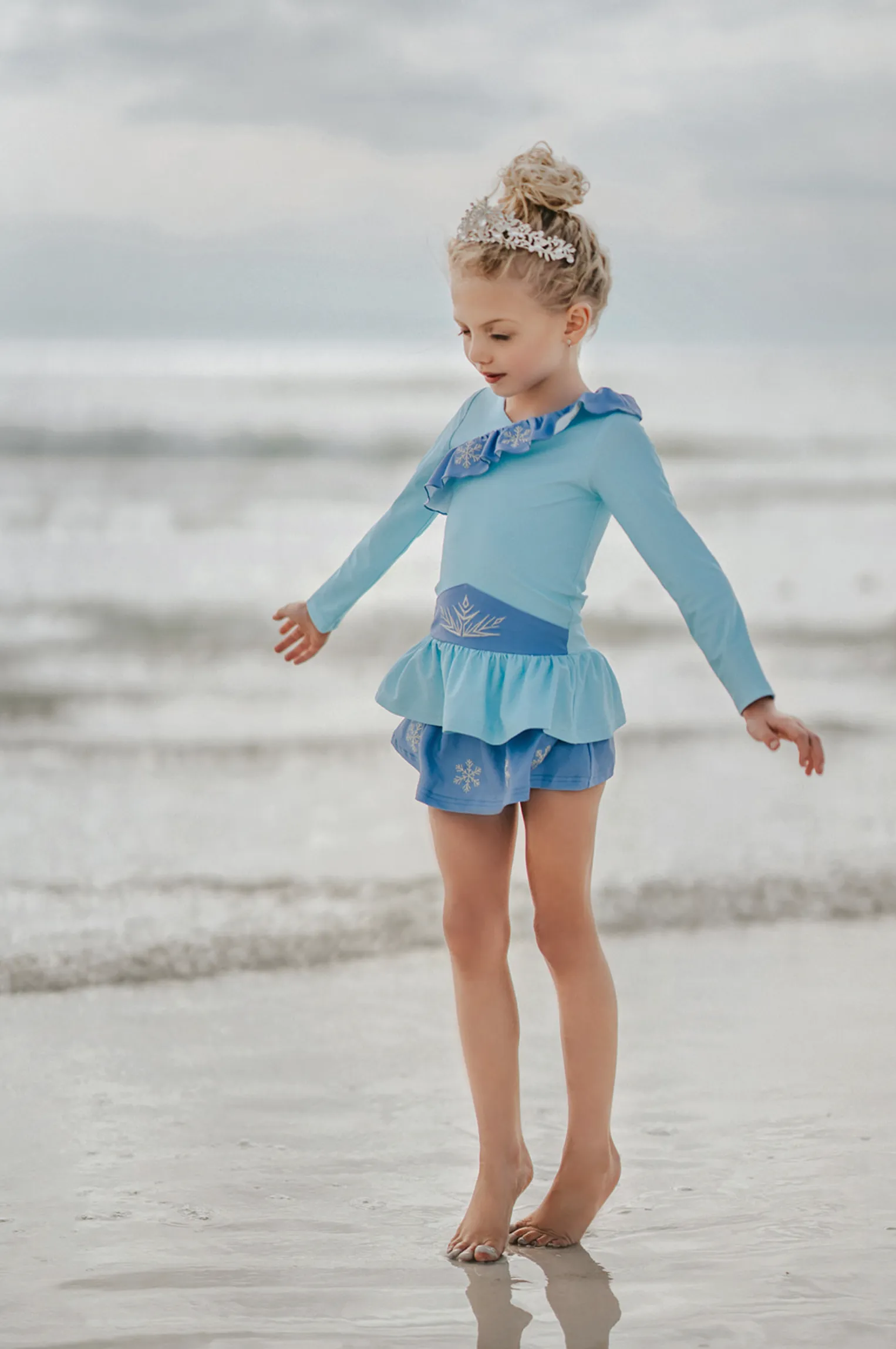 Ice Queen Rash Guard Swim Set