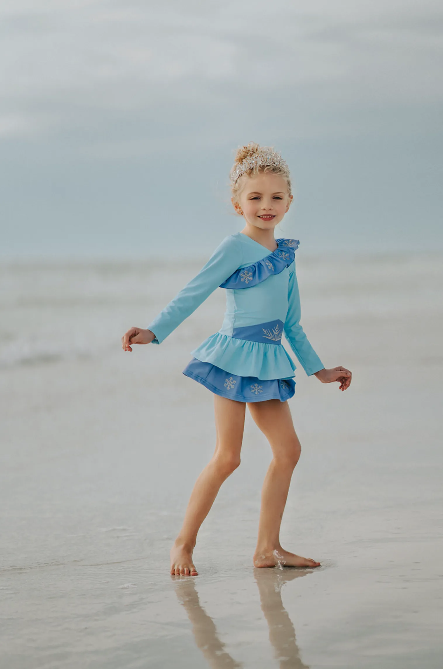 Ice Queen Rash Guard Swim Set