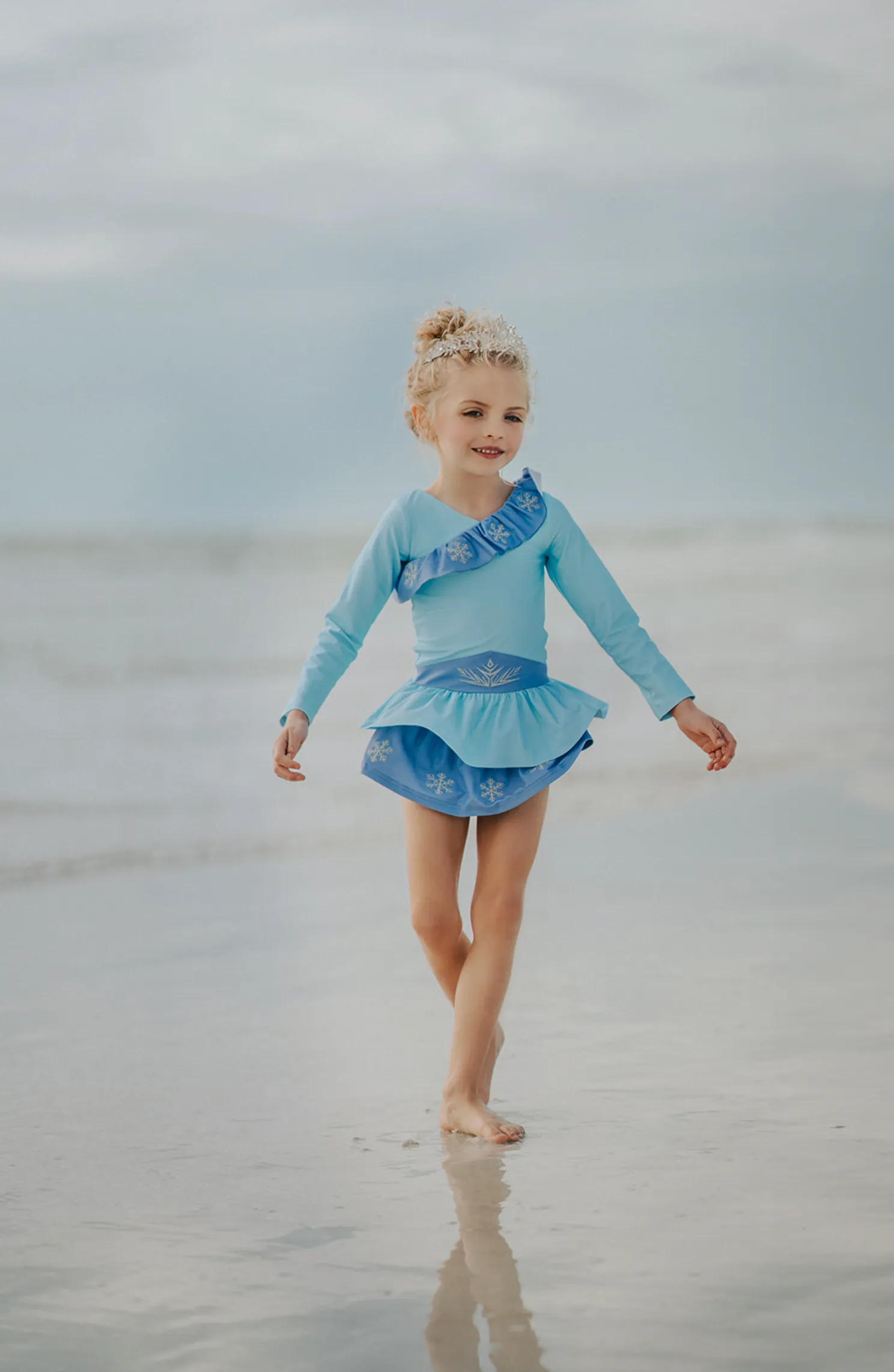 Ice Queen Rash Guard Swim Set