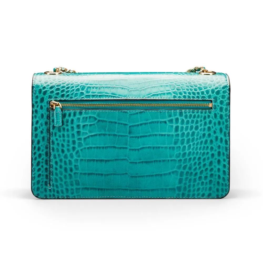 Julia Bag - Turquoise Croc