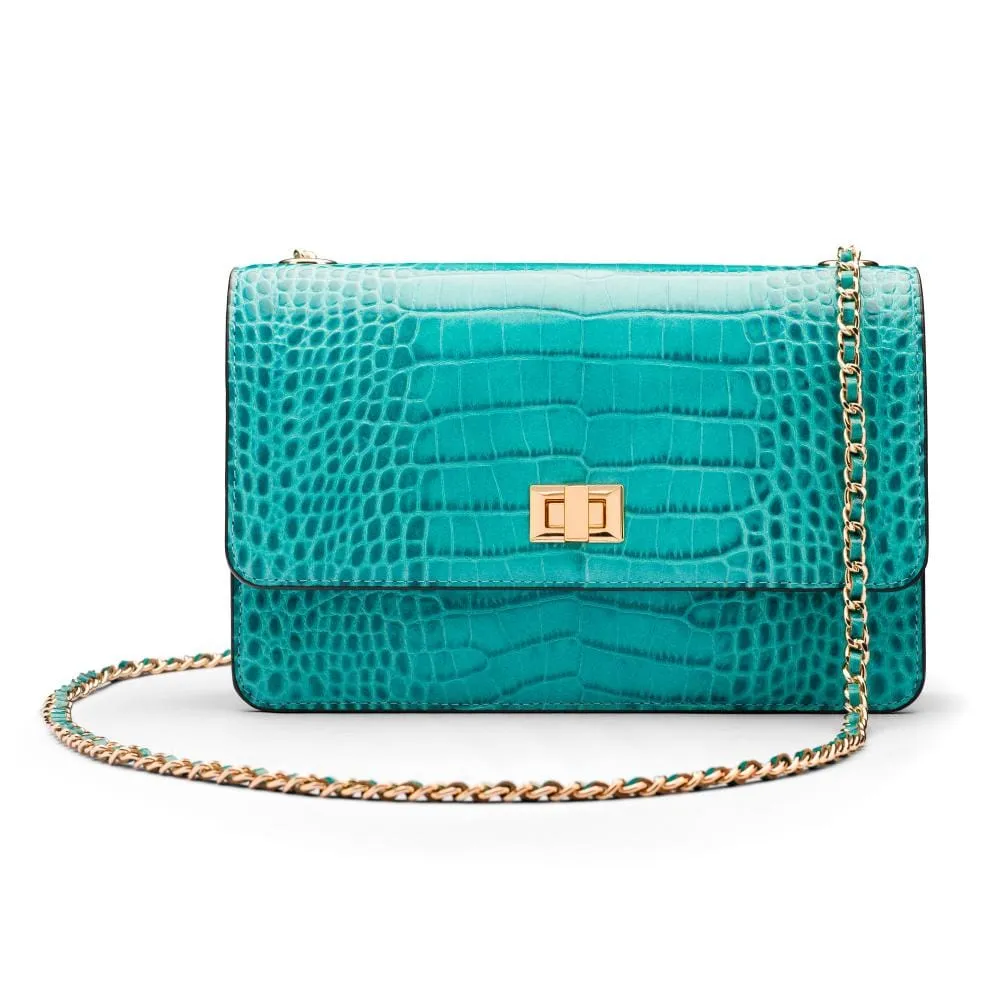 Julia Bag - Turquoise Croc