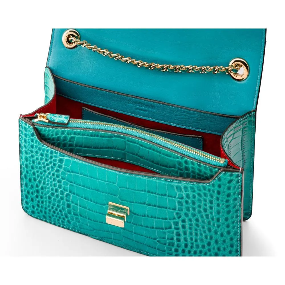 Julia Bag - Turquoise Croc