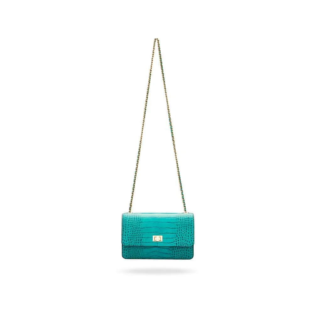 Julia Bag - Turquoise Croc