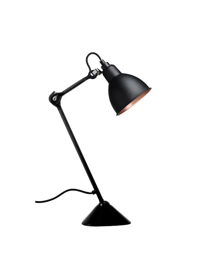 Lampe Gras 205 Table Lamp - Black with Copper Interior