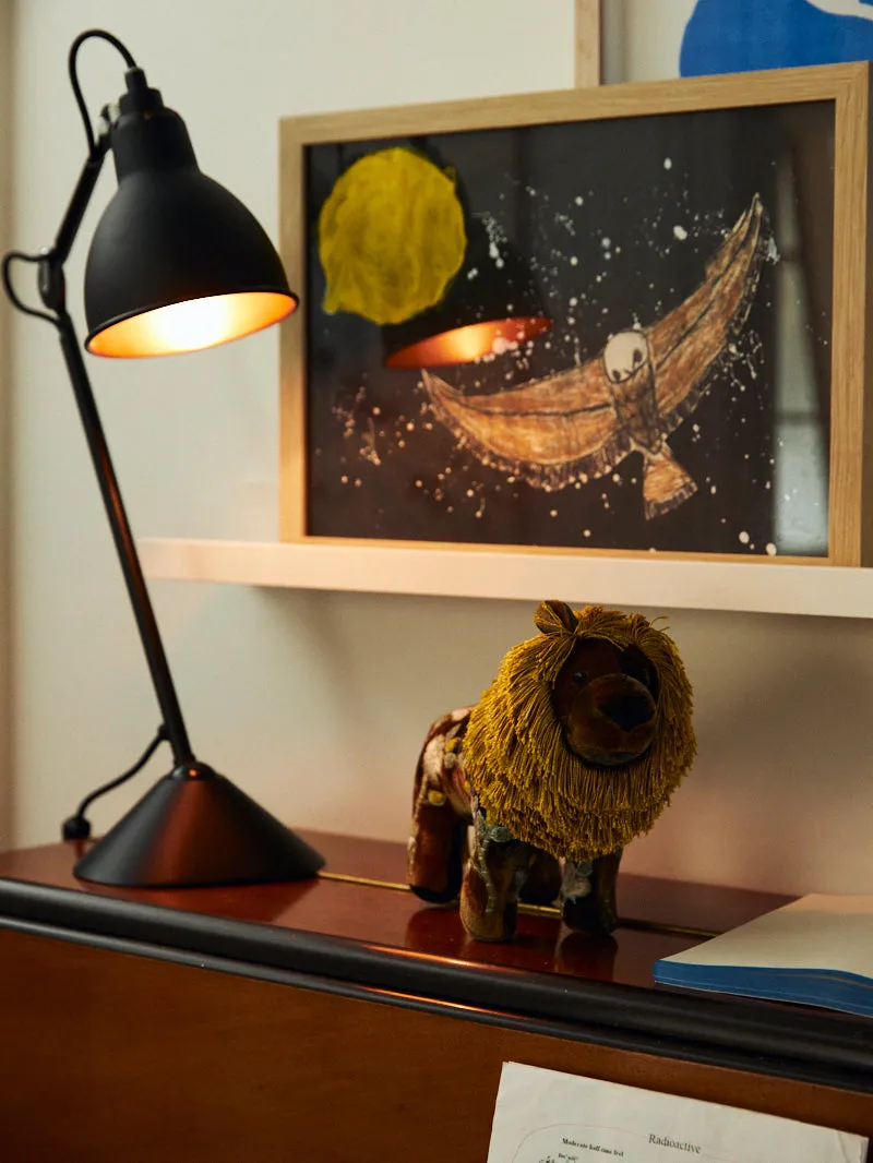 Lampe Gras 205 Table Lamp - Black with Copper Interior