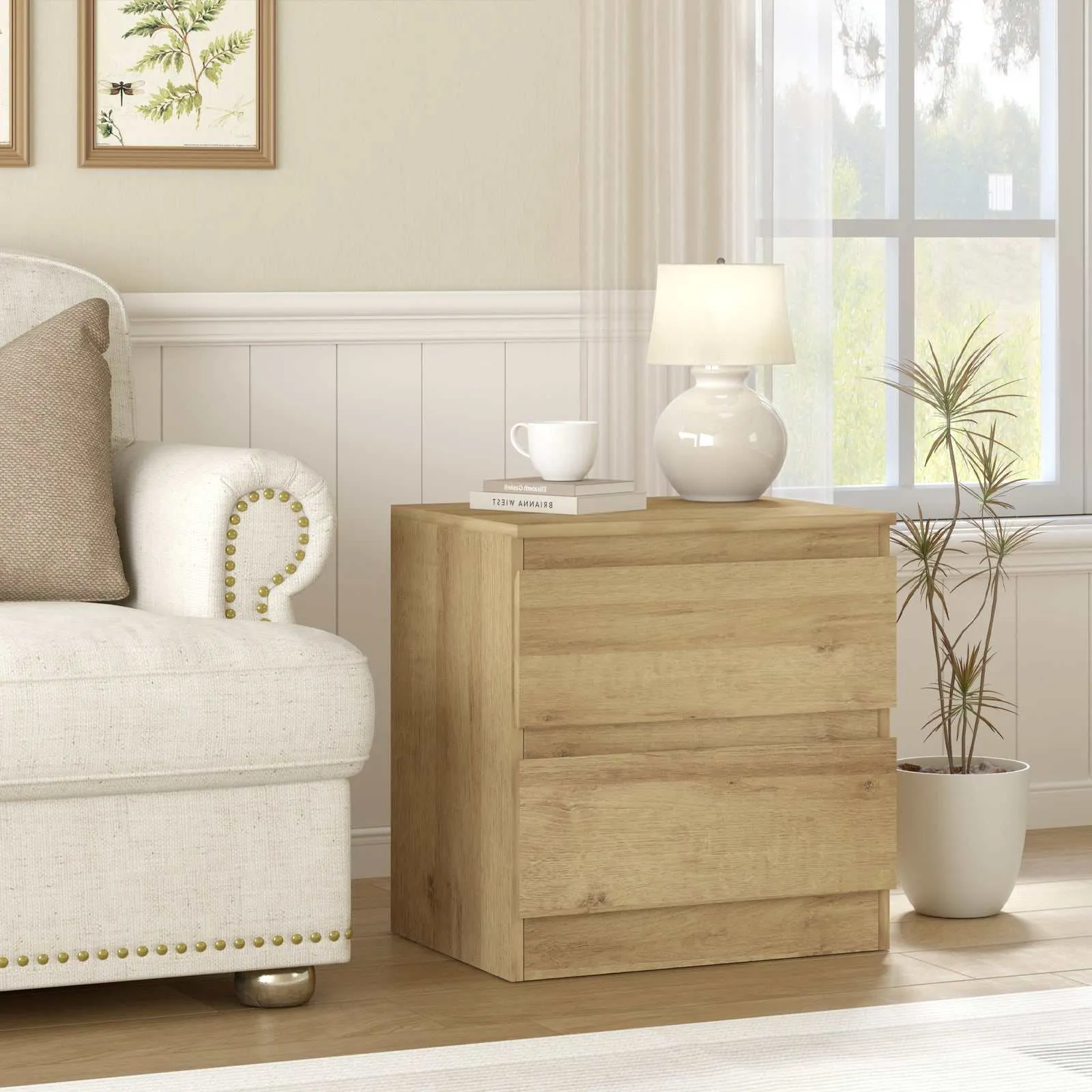 MerryLuk Bedside Table Side Table Bedroom Bundle