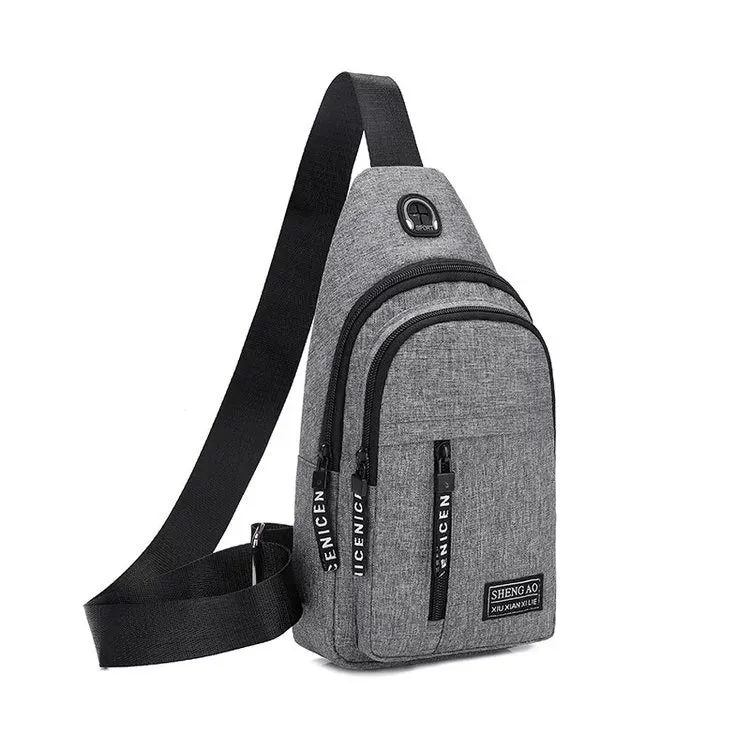 New Men's Shoulder Bag Casual Oxford Cloth Chest Bag