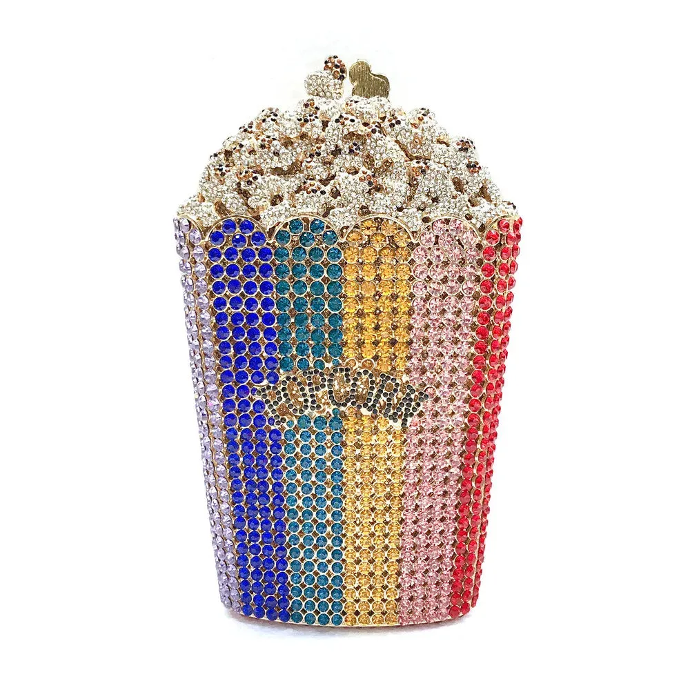 Popcorn Crystal Clutch Bags