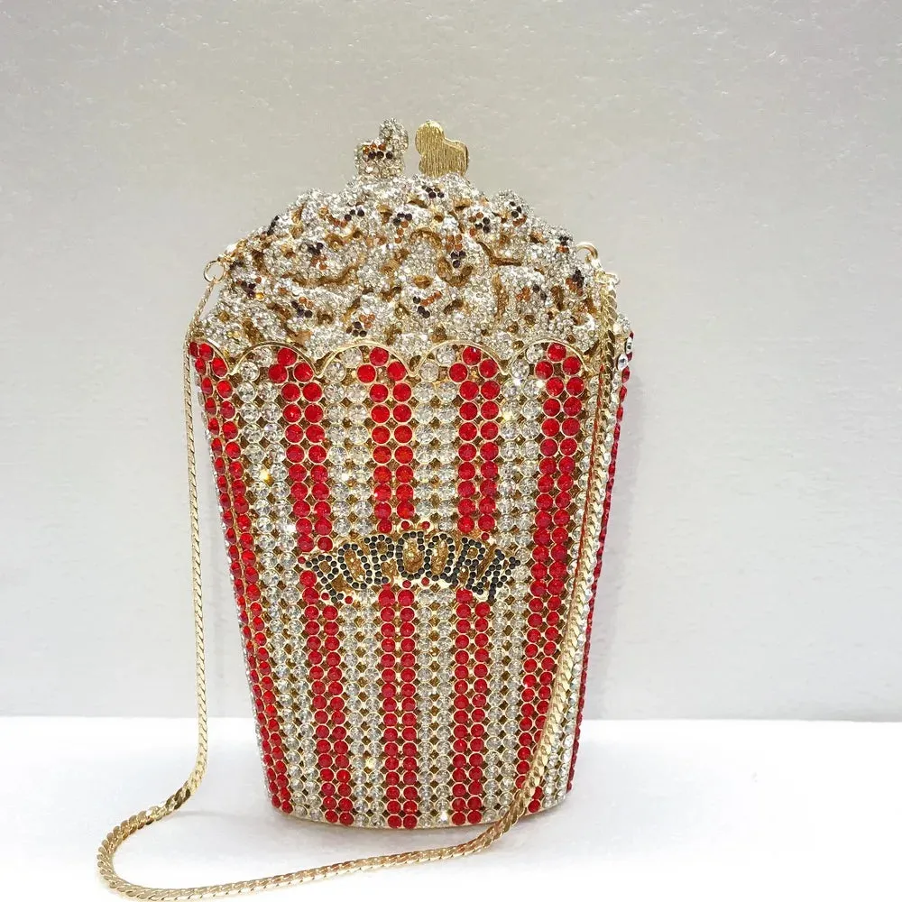 Popcorn Crystal Clutch Bags