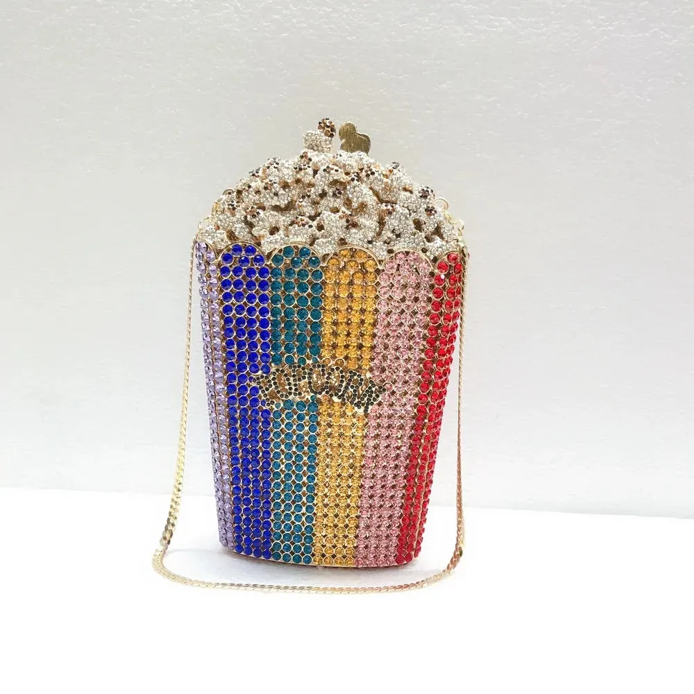 Popcorn Crystal Clutch Bags