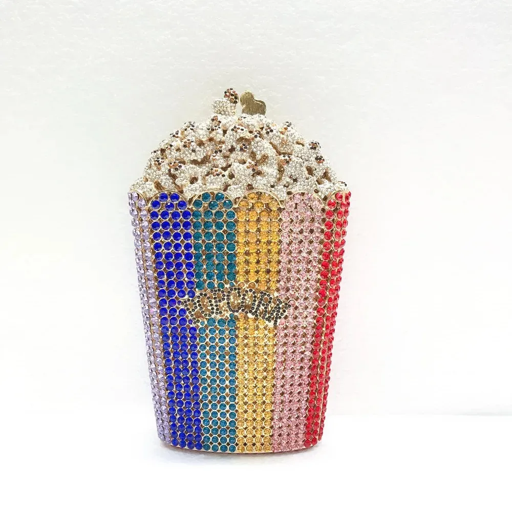 Popcorn Crystal Clutch Bags