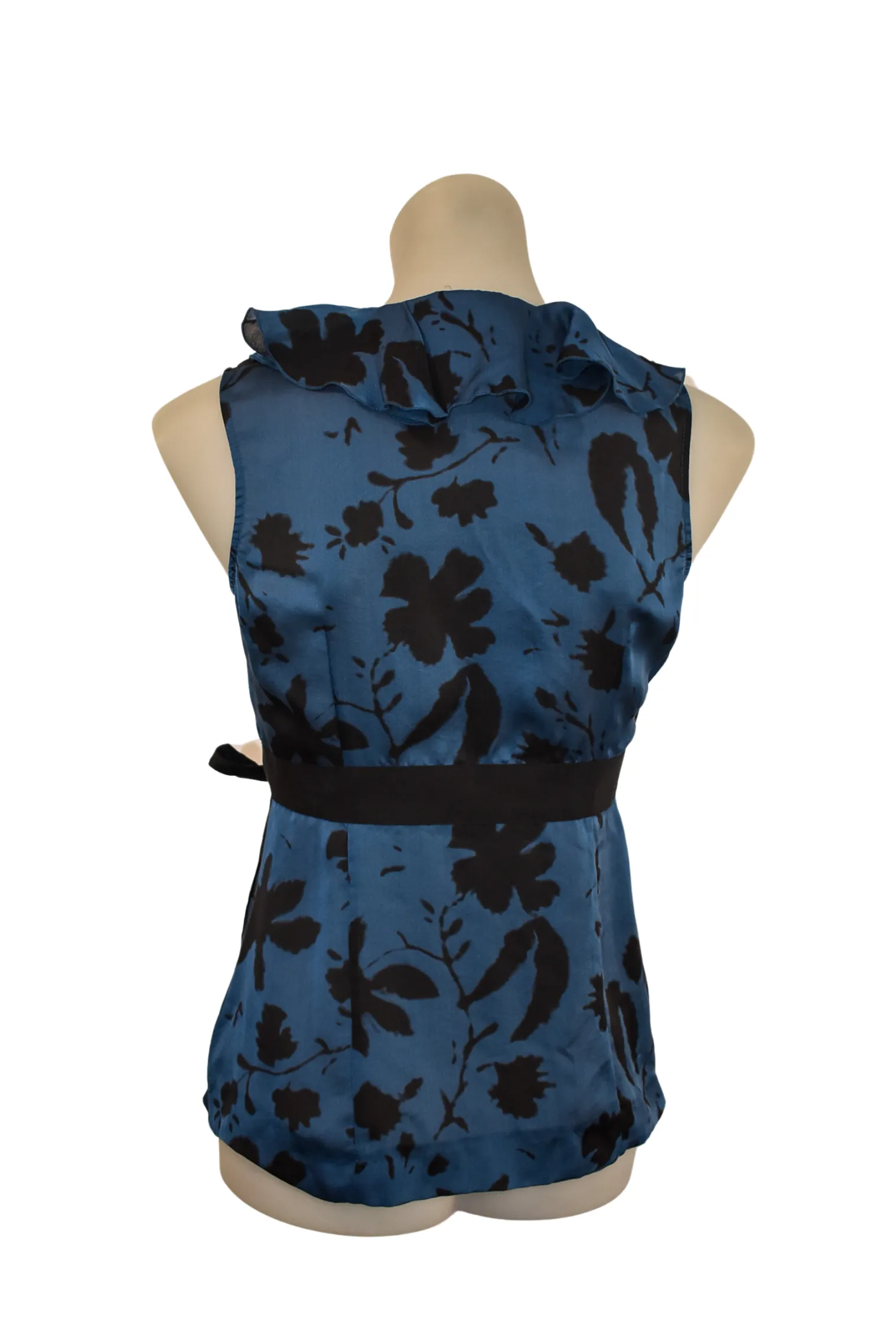 Sacoor Brothers 100% silk wrap top, S