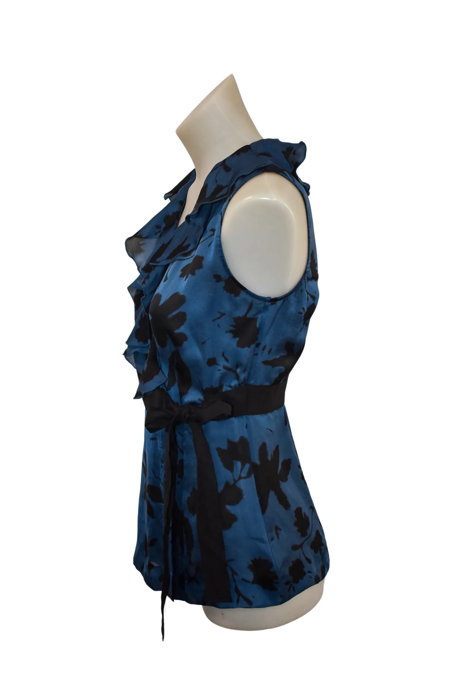 Sacoor Brothers 100% silk wrap top, S