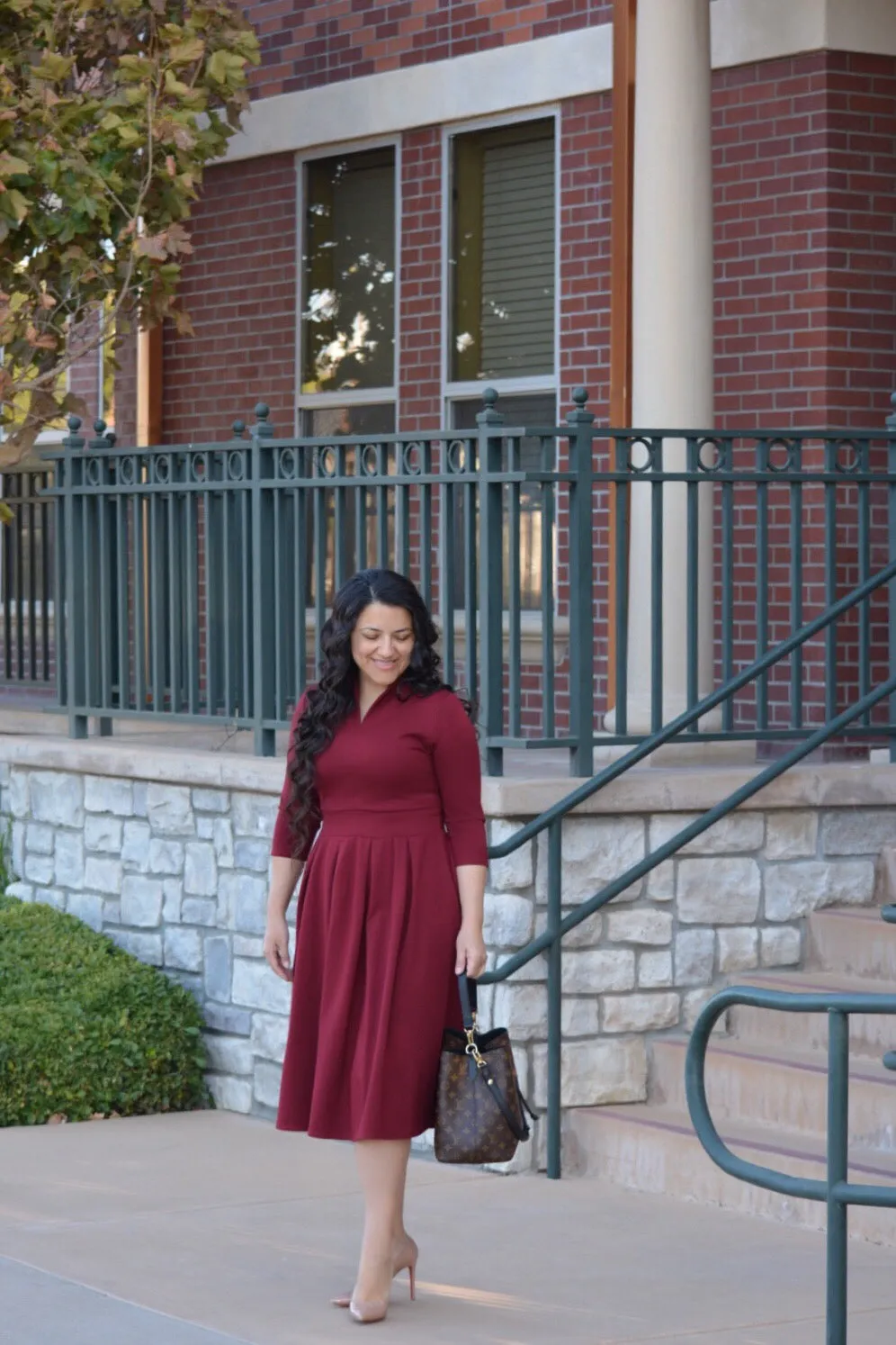 Santorini Burgundy Dress