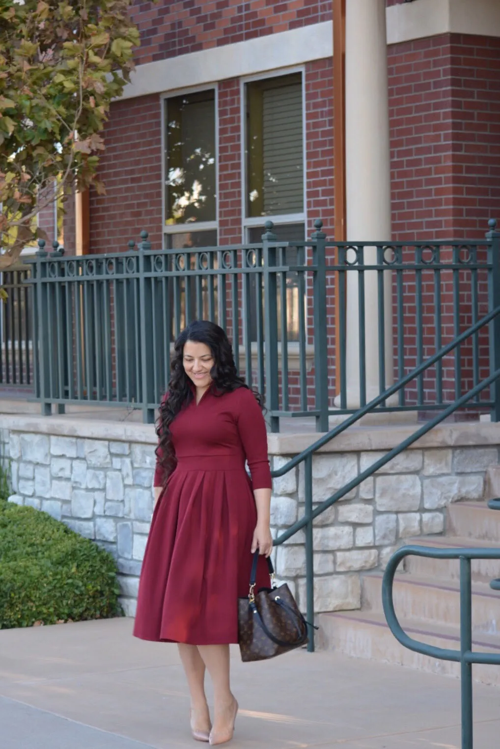 Santorini Burgundy Dress