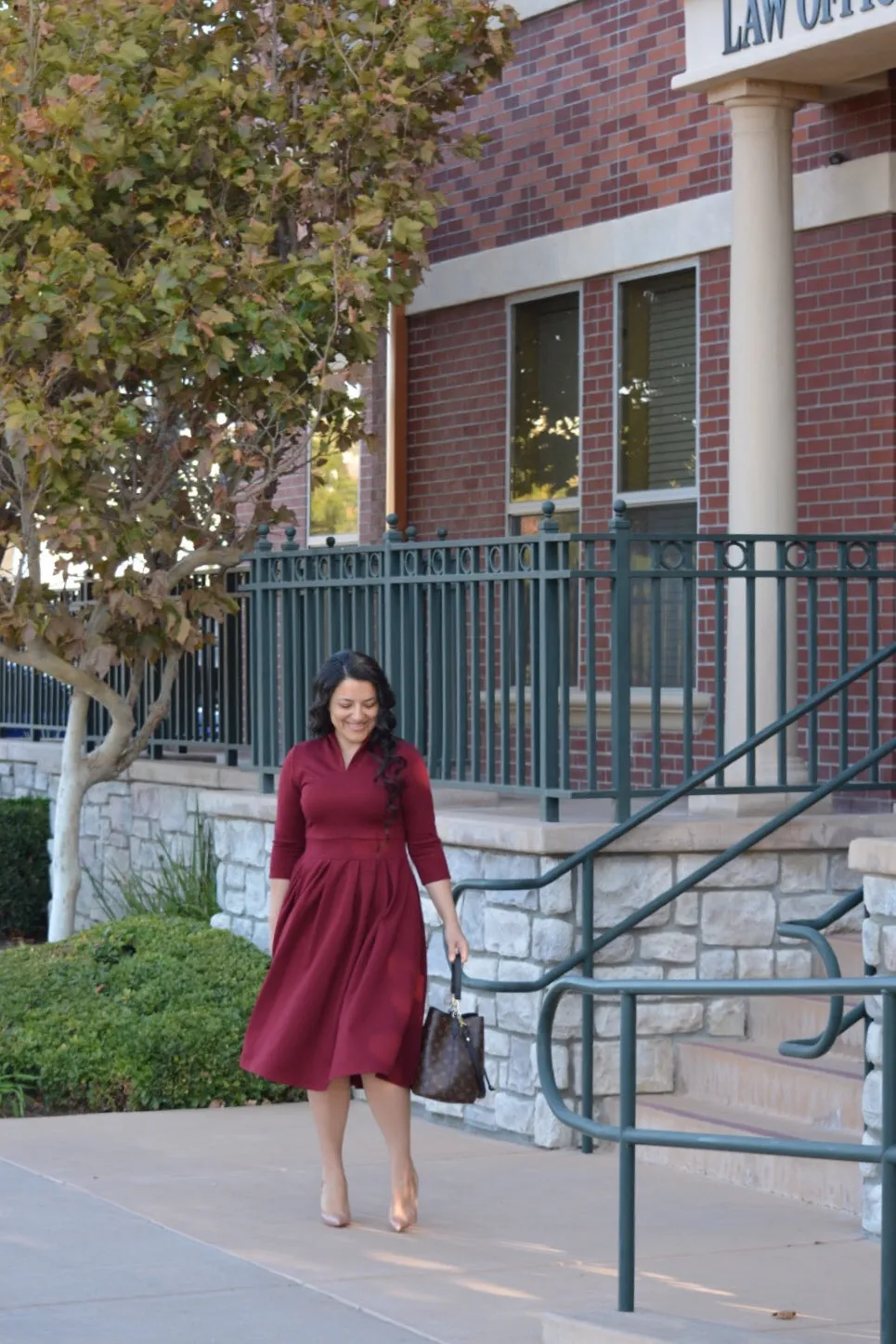 Santorini Burgundy Dress