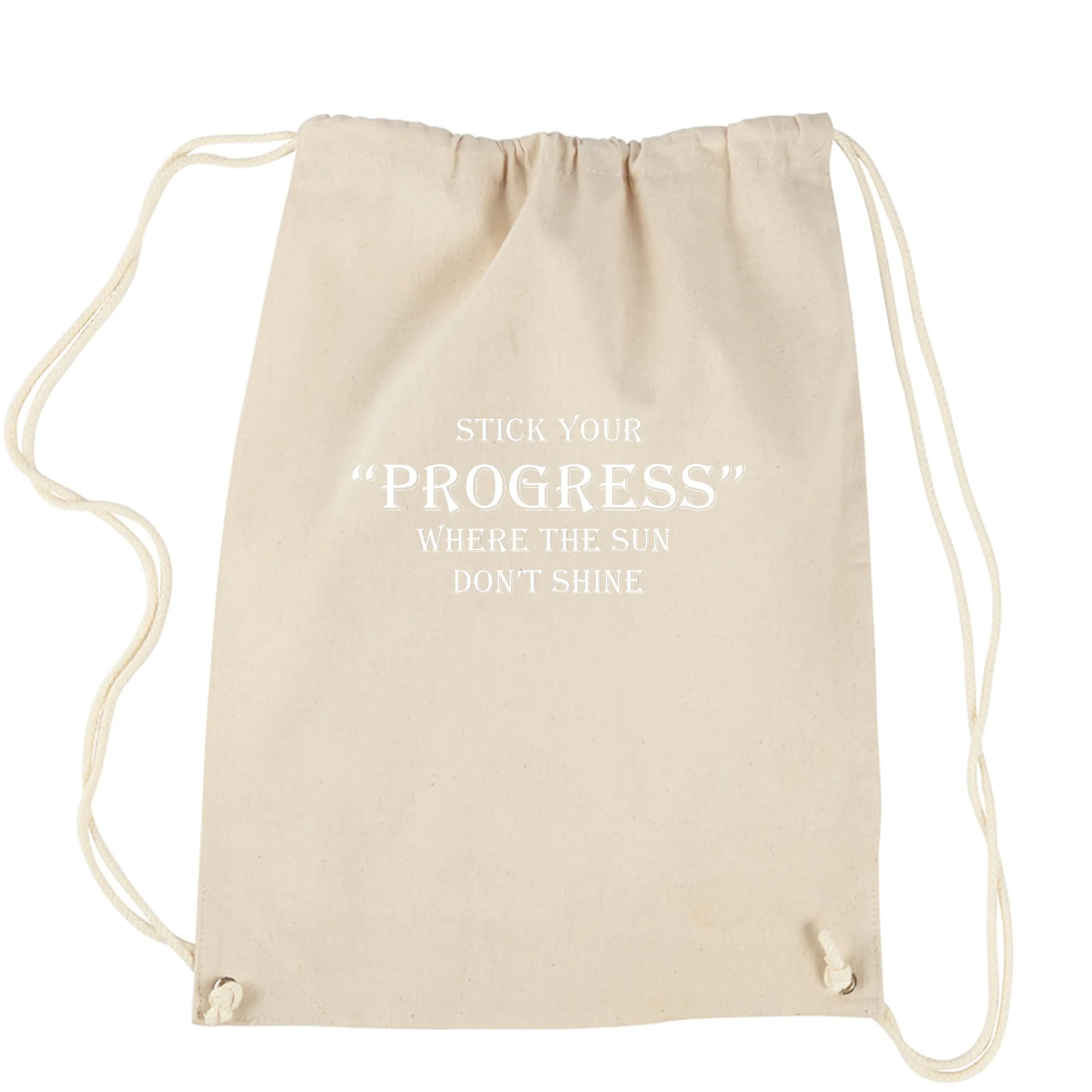 Stick Your Progress Drawstring Backpack