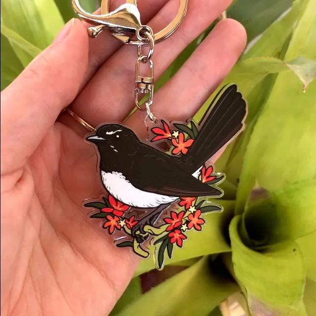 Willie Wagtail Keychain