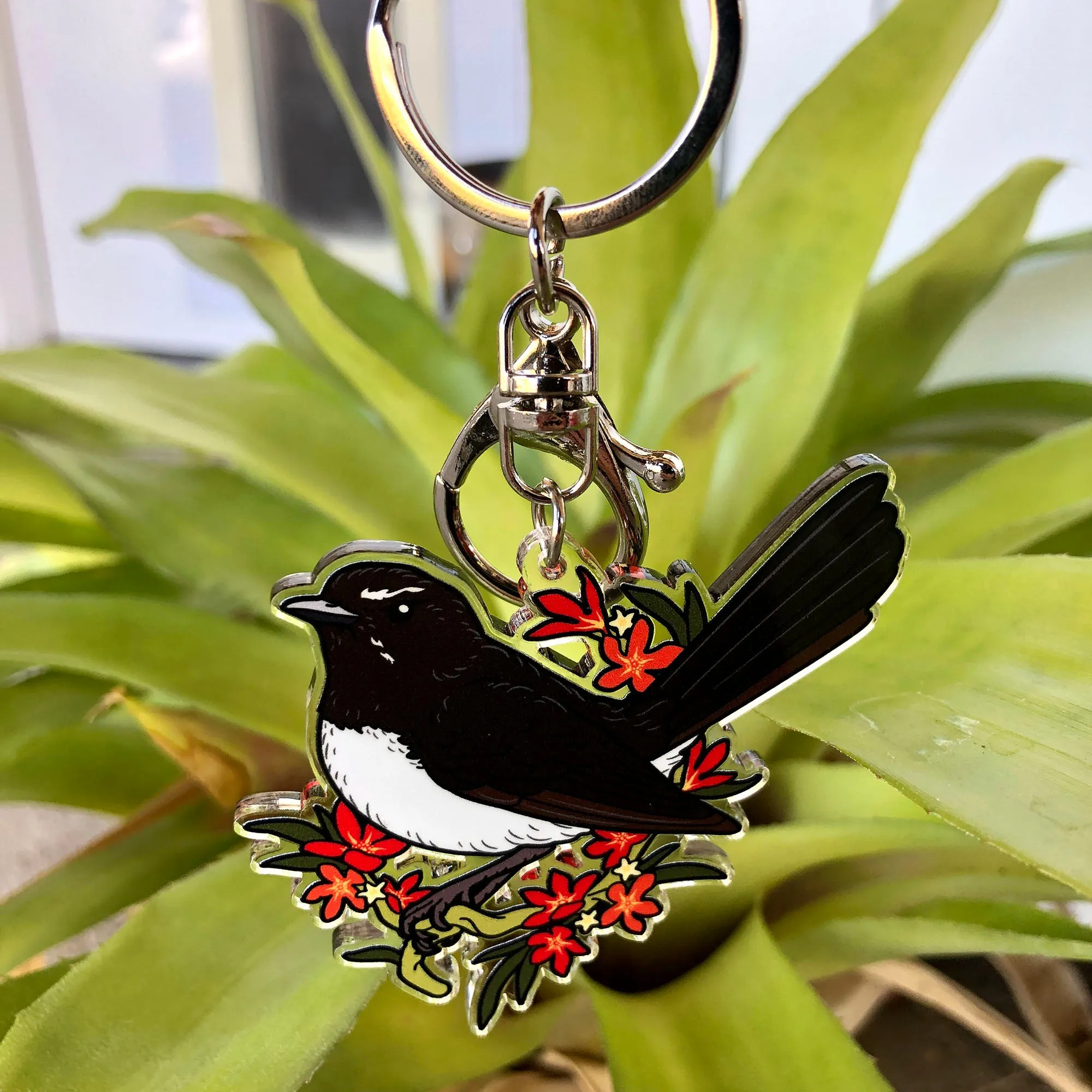 Willie Wagtail Keychain